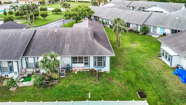 bird's eye view with a residential view