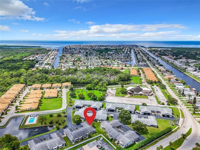 4844 Booth Bay Dr, New Port Richey, FL 34652 - drone / aerial view featuring a water view