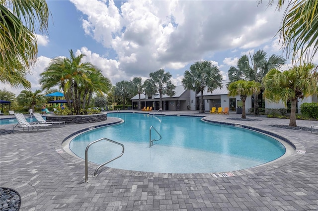 pool featuring a patio