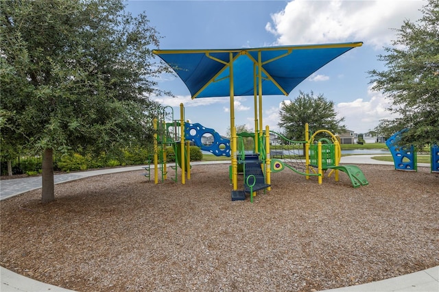 view of community jungle gym