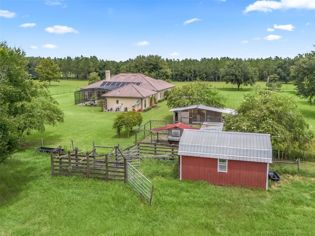 exterior space featuring a rural view