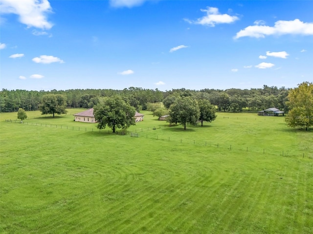 exterior space featuring a rural view