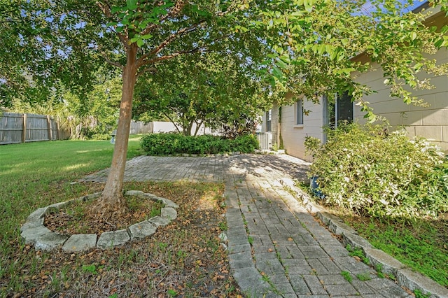 view of yard featuring a patio area