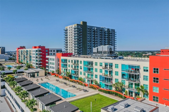 exterior space with a community pool