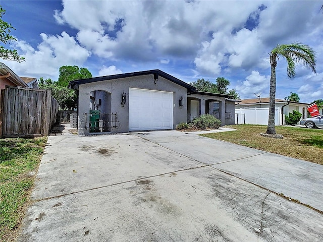 ranch-style house with a garage