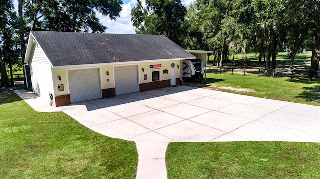 view of front of home with a front yard