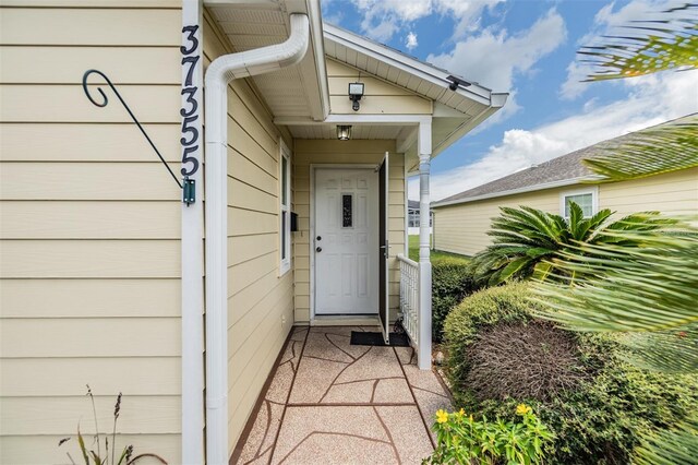 view of doorway to property