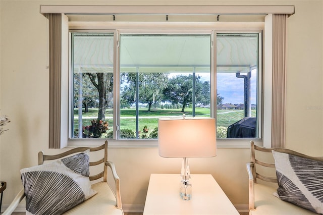 living area featuring plenty of natural light