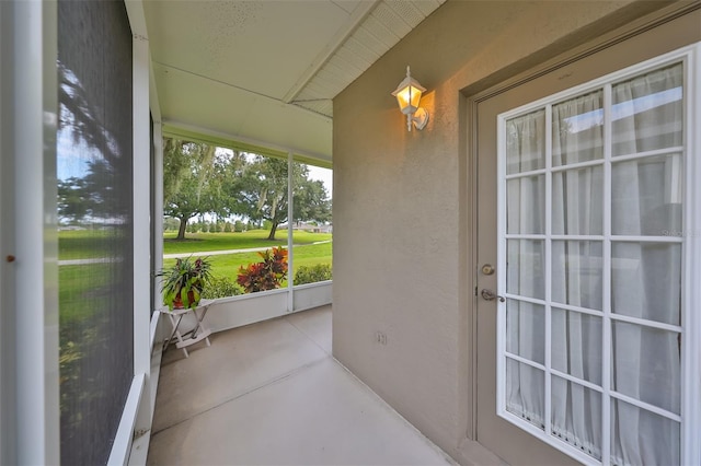 view of sunroom / solarium