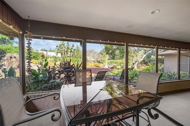 view of sunroom / solarium