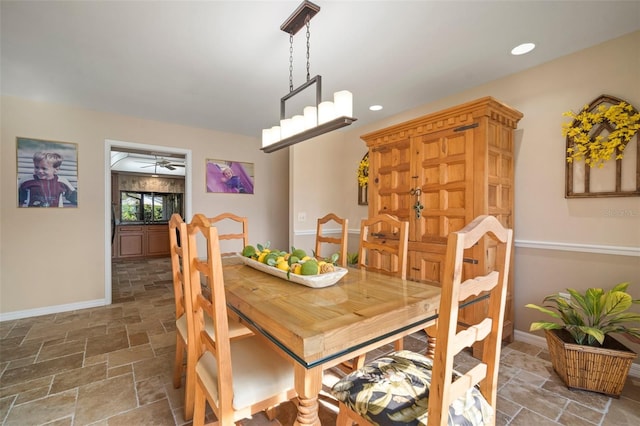 view of dining room