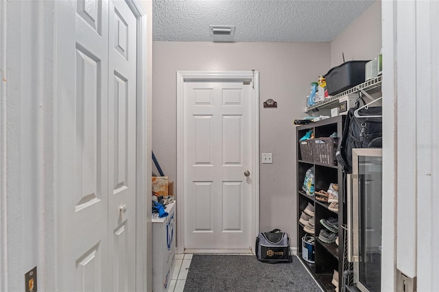 interior space with tile patterned flooring