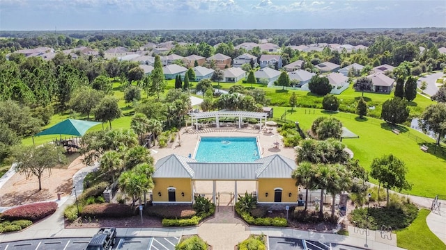 6843 Runner Oak Dr, Wesley Chapel, FL 33545 - aerial view with a residential view