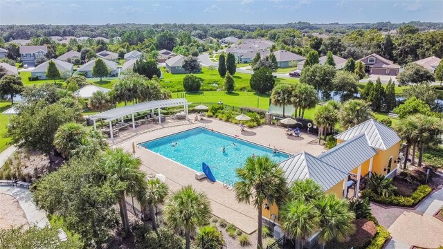 view of pool featuring a patio area