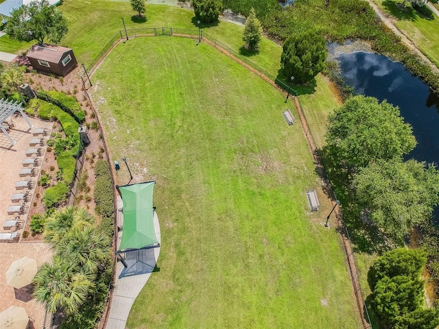 6843 Runner Oak Dr, Wesley Chapel, FL 33545 - aerial view with a water view