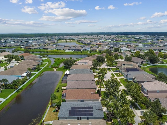 6843 Runner Oak Dr, Wesley Chapel, FL 33545 - bird's eye view featuring a residential view and a water view