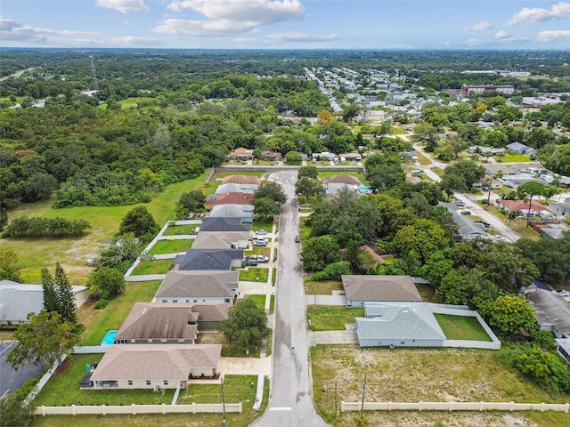 bird's eye view with a residential view