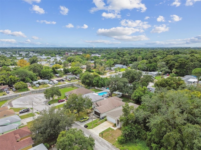 bird's eye view with a residential view