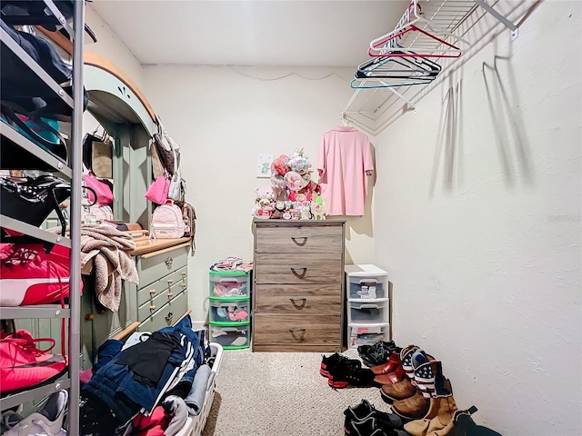 view of walk in closet