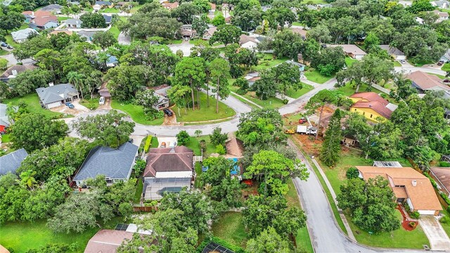 bird's eye view with a residential view