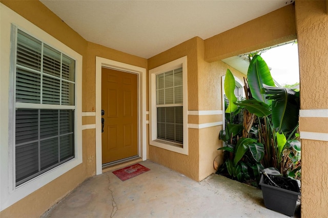 view of doorway to property