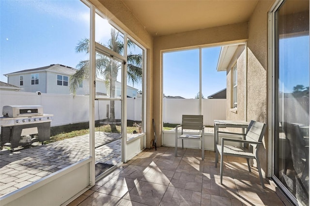 view of sunroom / solarium