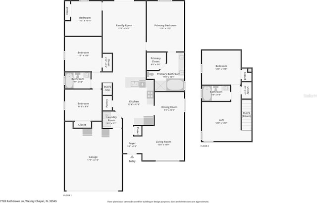 7720 Rathdown Ln, Wesley Chapel, FL 33545 - view of property floor plan