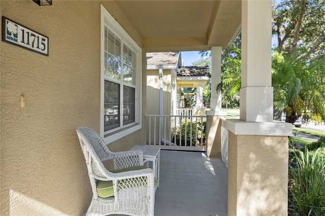 balcony with covered porch