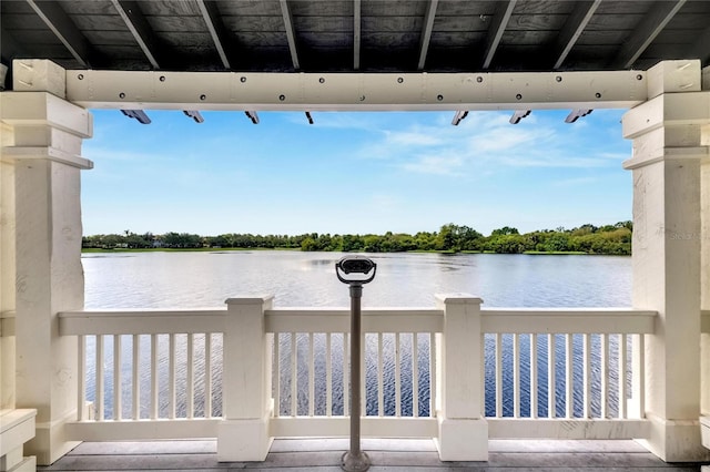 view of water feature