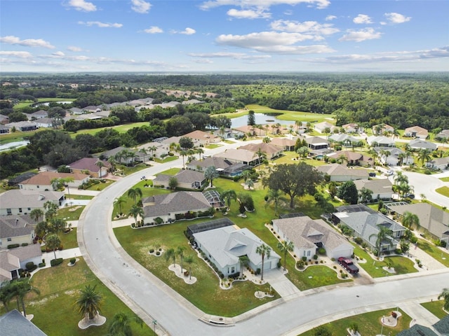 drone / aerial view with a residential view