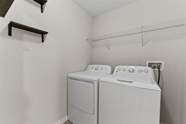 laundry area featuring washer and dryer