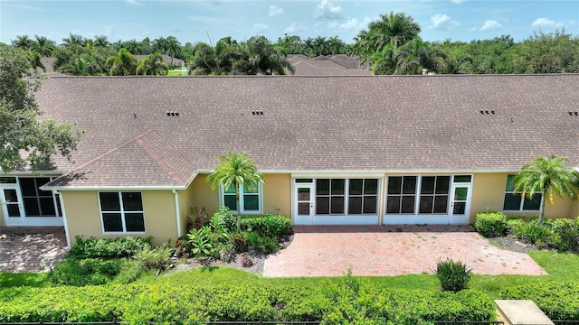 view of single story home