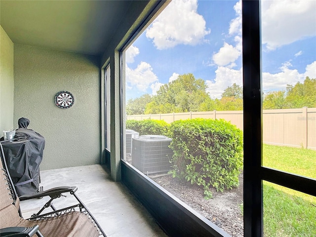 view of sunroom