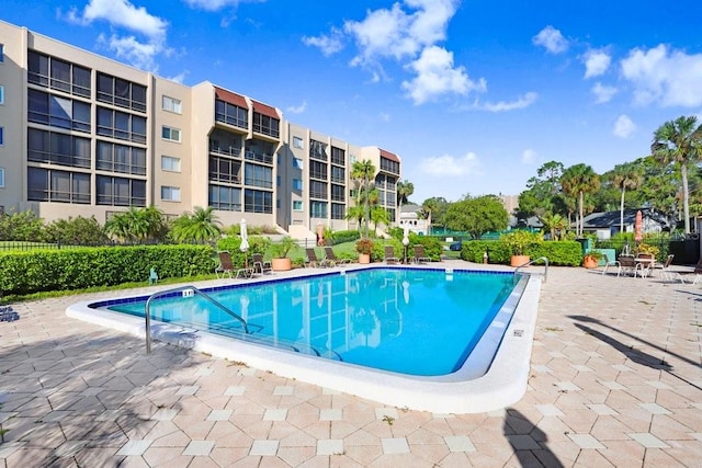 view of pool with a patio area