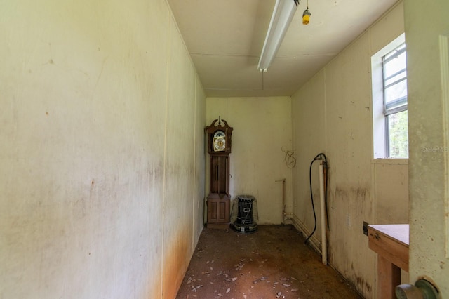 interior space featuring concrete floors