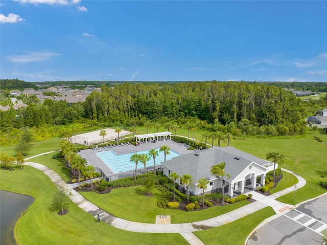 birds eye view of property