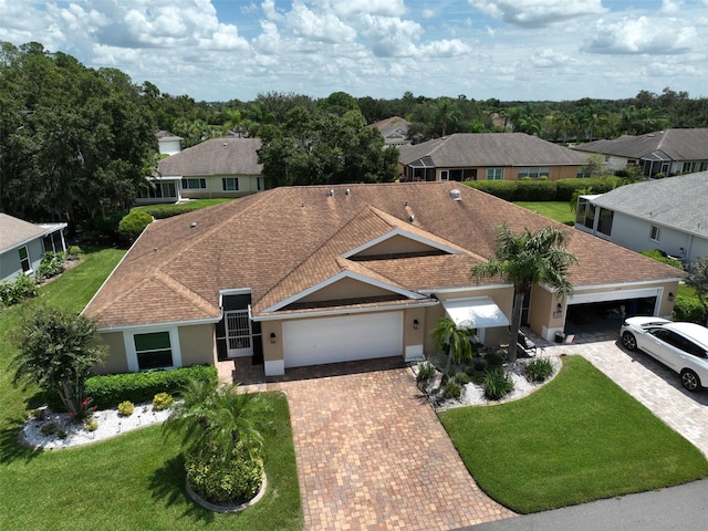 exterior space featuring a garage