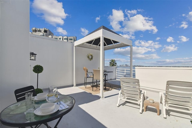 view of patio with outdoor dining space