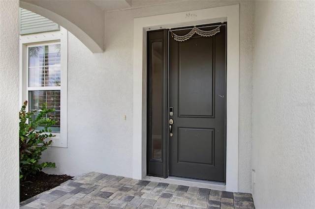 view of doorway to property