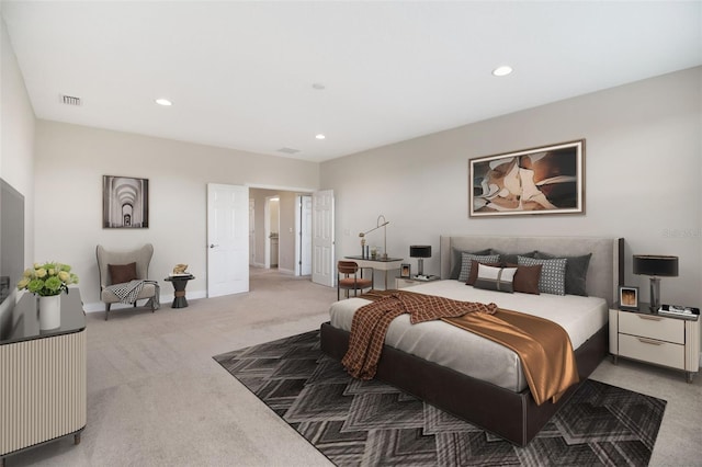 view of carpeted bedroom