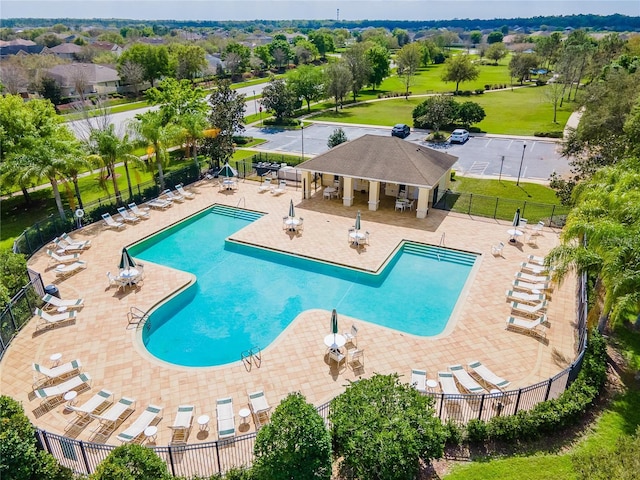 view of pool with a patio area