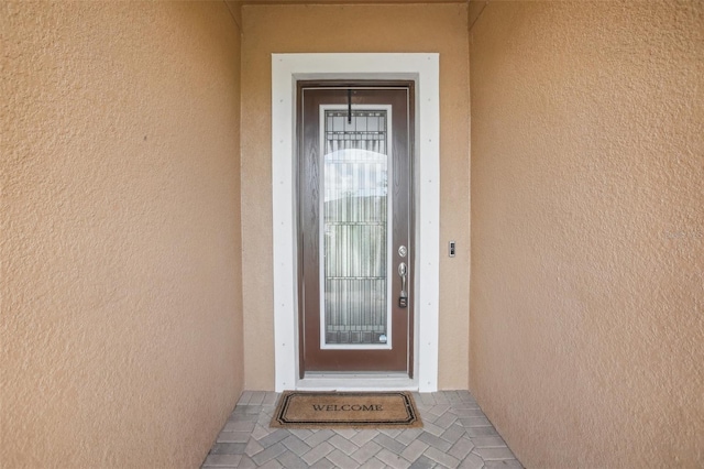 view of doorway to property