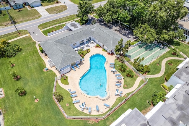 birds eye view of property