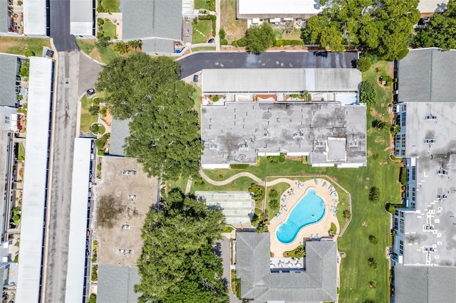 drone / aerial view with a residential view