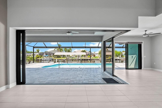 5217 Forbes Ter, Port Charlotte, FL 33981 - outdoor pool with a ceiling fan