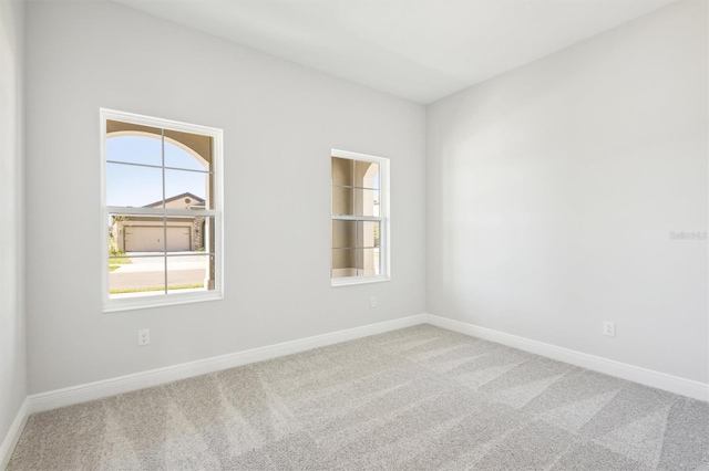 view of carpeted spare room