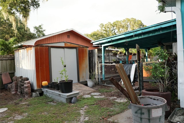 view of outdoor structure