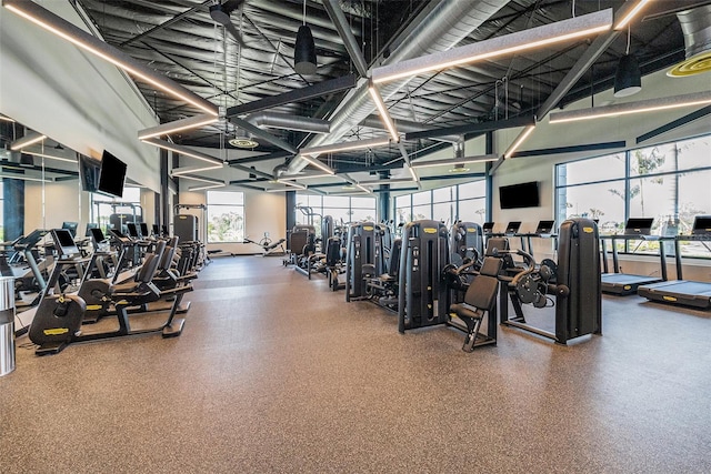 view of workout area