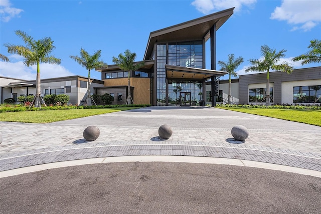 exterior space with a front yard