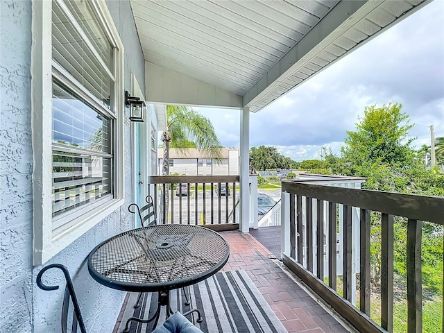 balcony with covered porch